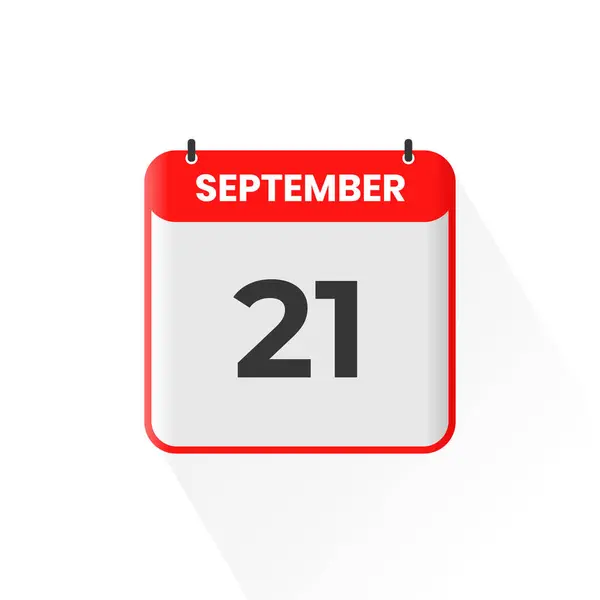 September Kalender Icoon September Kalender Datum Maand Pictogram Vector Illustrator — Stockvector