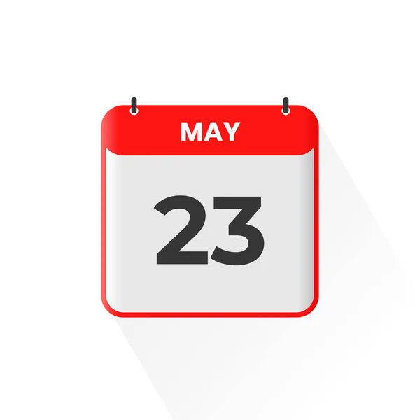 23Rd May Calendar Icon May Calendar Date Month Icon Vector — Stock Vector