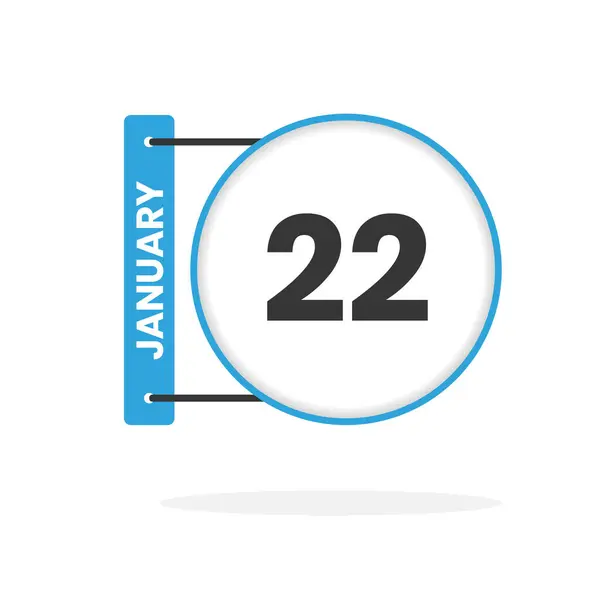 Januari Kalenderikon Datum Månadskalender Ikon Vektor Illustration — Stock vektor