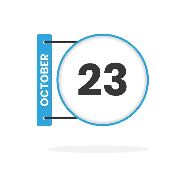 10月23日カレンダーアイコン 月のカレンダーのアイコンのベクトルイラスト — ストックベクタ