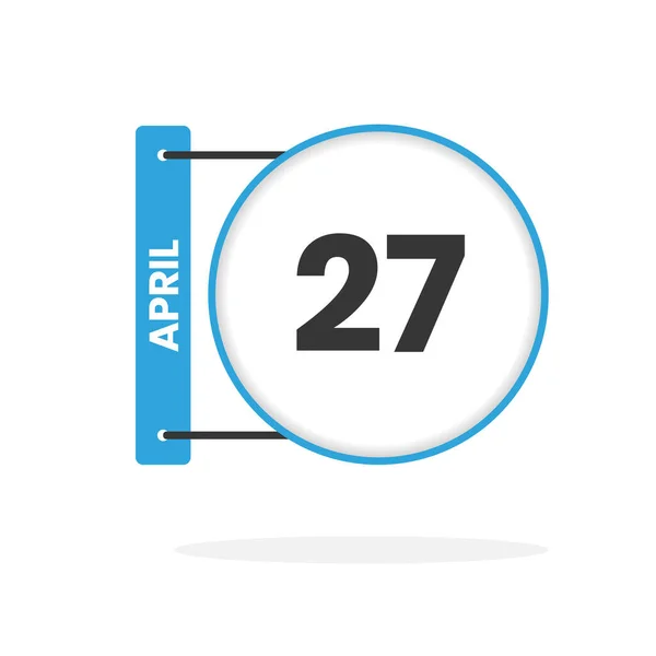 Ikone Des April Datum Monat Kalendersymbol Vektor Illustration — Stockvektor
