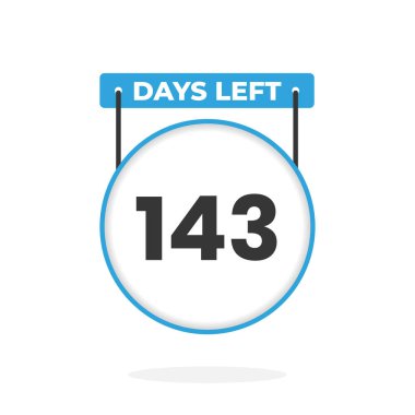 Satış promosyonu için 143 gün kaldı. 143 gün kaldı Promosyon satış afişi