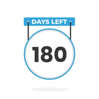 Satış promosyonu için 180 gün kaldı. 180 gün kaldı Promosyon satış afişi