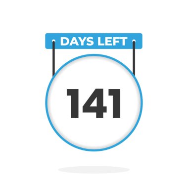 Satış promosyonu için 141 gün kaldı. 141 gün kaldı Promosyon satış afişi