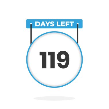 Satış promosyonu için 119 gün kaldı. 119 gün kaldı Promosyon satış afişi