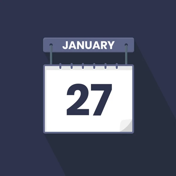 Значок Календаря Января Января Календарь Дата Месяц Иконка Вектор Иллюстратор — стоковый вектор