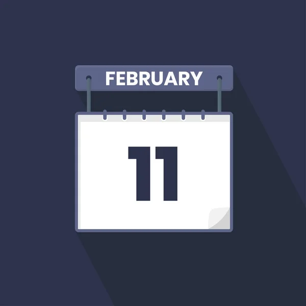 Ícone Calendário Fevereiro Fevereiro Calendário Data Mês Ícone Vetor Ilustrador — Vetor de Stock