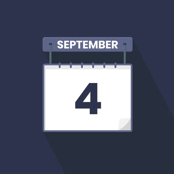 Kalendersymbol Vom September September Kalender Datum Monat Symbol Vektor Illustrator — Stockvektor