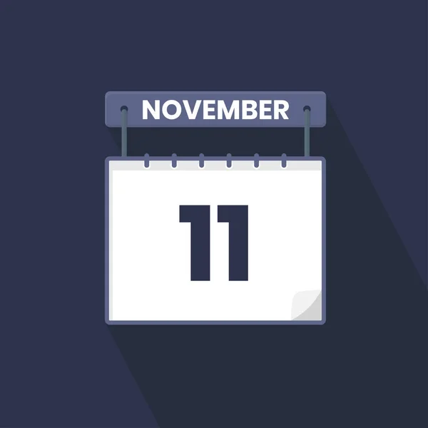 Ikona Kalendáře Listopadu Listopadu Kalendář Datum Měsíc Ikona Vektor Ilustrátor — Stockový vektor