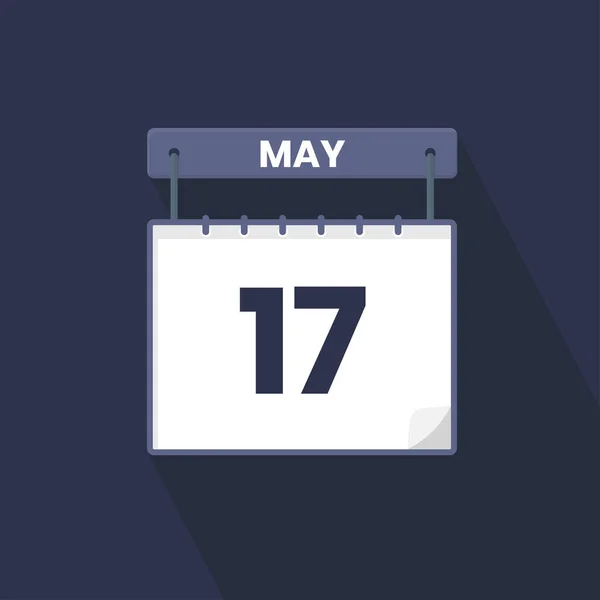 17 Mayıs takvim simgesi. 17 Mayıs takvimi Tarih Ay ikon vektör çizeriName