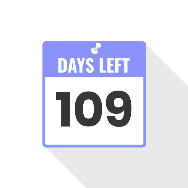 Noch 109 Tage Bis Zum Jahresende Noch 109 Tage Bis — Stockvektor