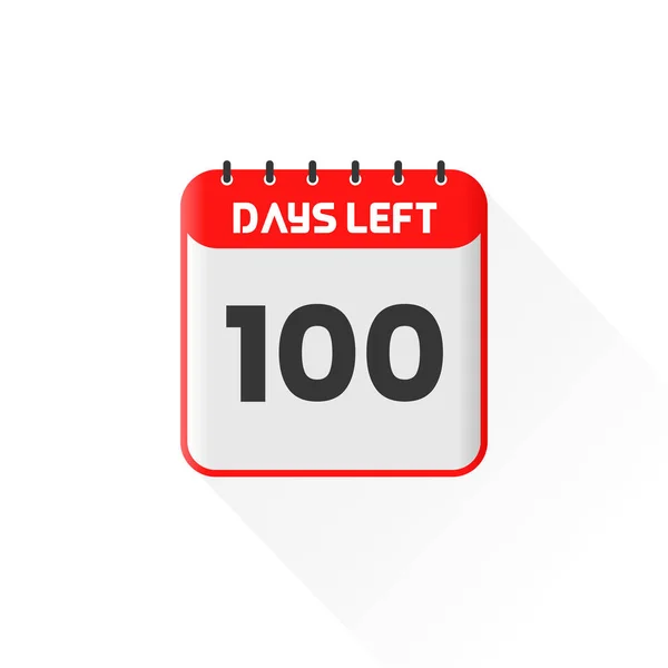 Geri sayım ikonu satış promosyonu için 100 gün kaldı. Promosyon satış afişi 100 gün kaldı.