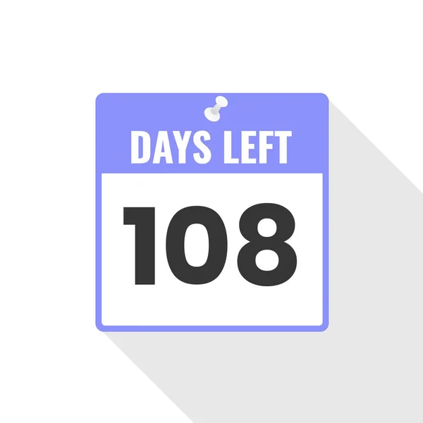 Noch 108 Tage Bis Zum Jahresende Noch 108 Tage Bis — Stockvektor