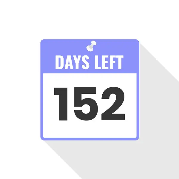 152 Days Left Icono Ventas Countdown Quedan 152 Días Para — Archivo Imágenes Vectoriales