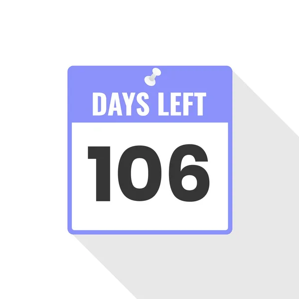 Noch 106 Tage Bis Zum Jahresende Noch 106 Tage Bis — Stockvektor