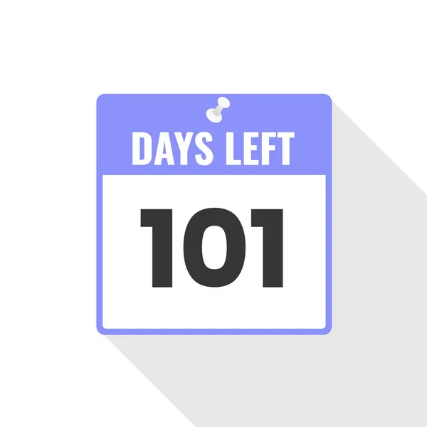 101 Days Left Icono Ventas Countdown 101 Días Para Salir — Archivo Imágenes Vectoriales