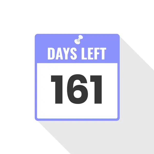 161 Days Left Icono Ventas Countdown 161 Días Para Salir — Archivo Imágenes Vectoriales