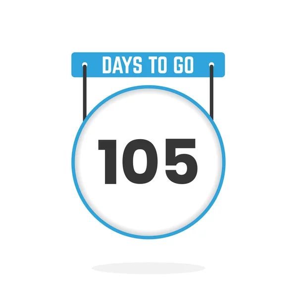 105 Days Left Countdown Sales Promotion 홍보용 깃발을 105 이남았습니다 — 스톡 벡터