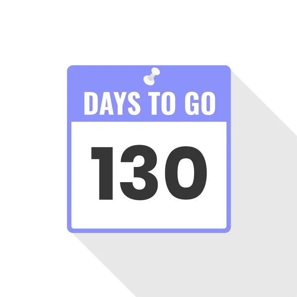 Noch 130 Tage Bis Zum Countdown Noch 130 Tage Bis — Stockvektor