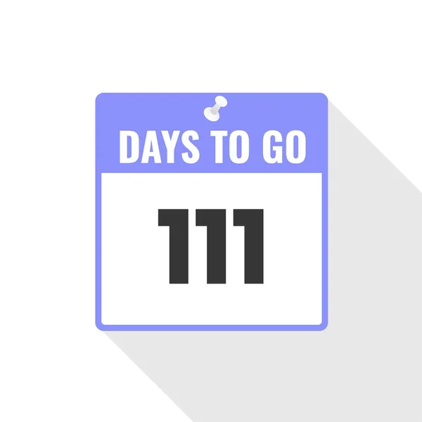 111 Days Left Icono Ventas Countdown 111 Días Para Salir — Archivo Imágenes Vectoriales