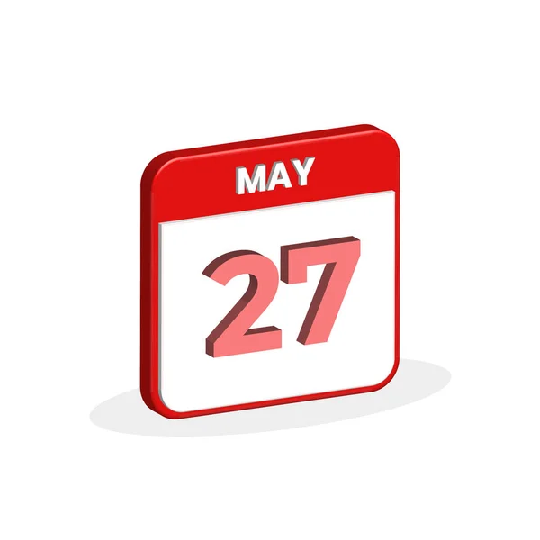 Mai Kalender Symbol Mai Kalender Datum Monat Icon Vektor Illustrator — Stockvektor