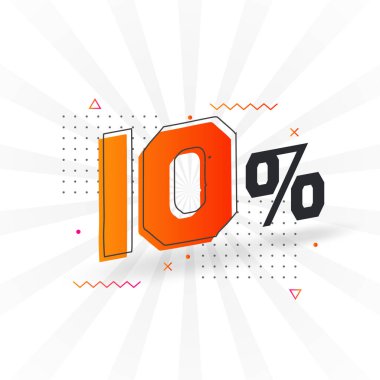 % 10 indirimli reklam pankartları. Yüzde 10 satış promosyon tasarımı.