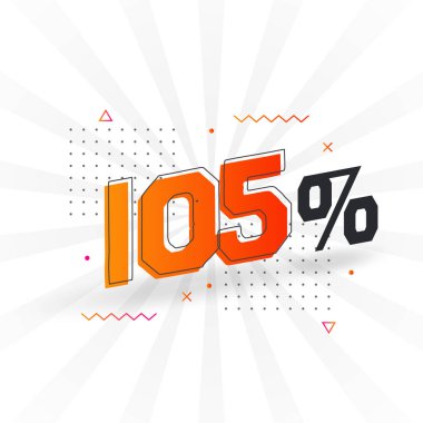 % 105 indirimli reklam pankartları. Yüzde 105 satış promosyon tasarımı.