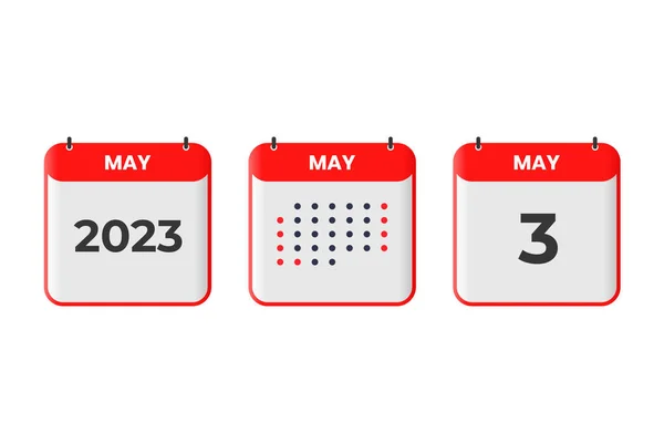 Εικονίδιο Σχεδιασμού Ημερολογίου Μαΐου 2023 Χρονοδιάγραμμα Ραντεβού Έννοια Σημαντική Ημερομηνία — Διανυσματικό Αρχείο