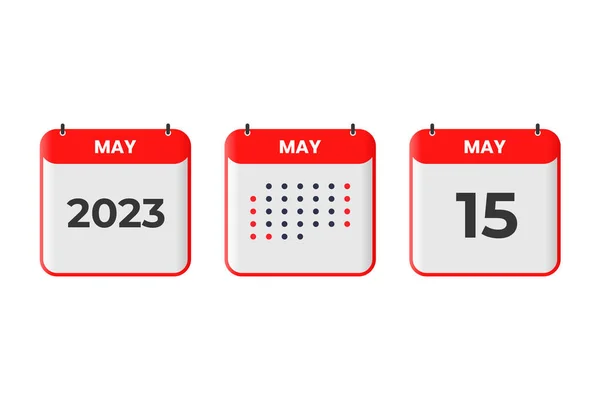 Maja Ikona Projektowania Kalendarza Harmonogram 2023 Spotkanie Ważna Koncepcja Daty — Wektor stockowy
