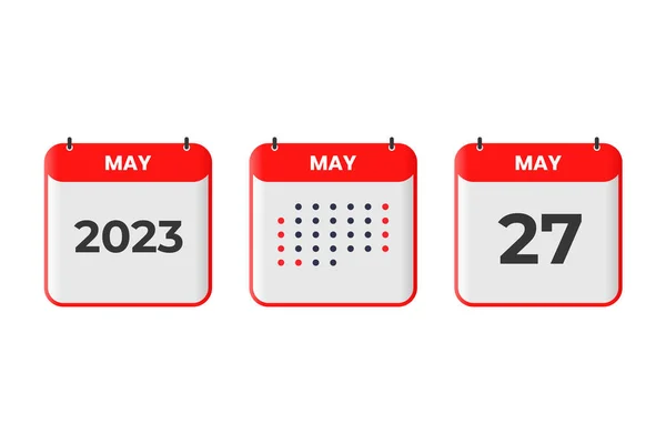 Εικονίδιο Σχεδιασμού Ημερολογίου Μαΐου 2023 Χρονοδιάγραμμα Ραντεβού Έννοια Σημαντική Ημερομηνία — Διανυσματικό Αρχείο