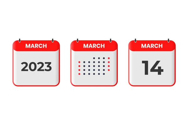 Marca Ikona Projektowania Kalendarza Harmonogram 2023 Spotkanie Ważna Koncepcja Daty — Wektor stockowy