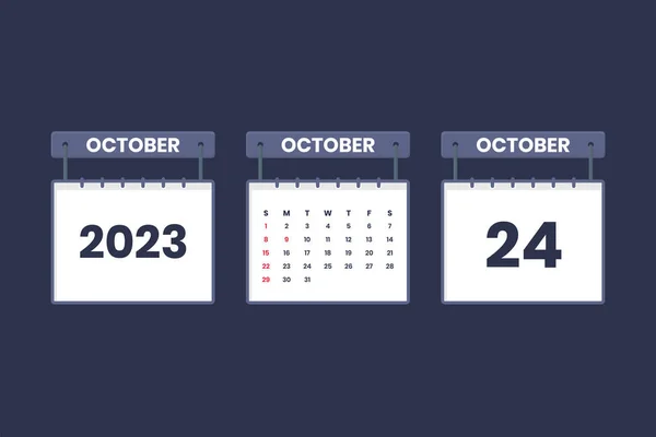 Outubro 2023 Ícone Calendário Para Cronograma Nomeação Conceito Data Importante — Vetor de Stock