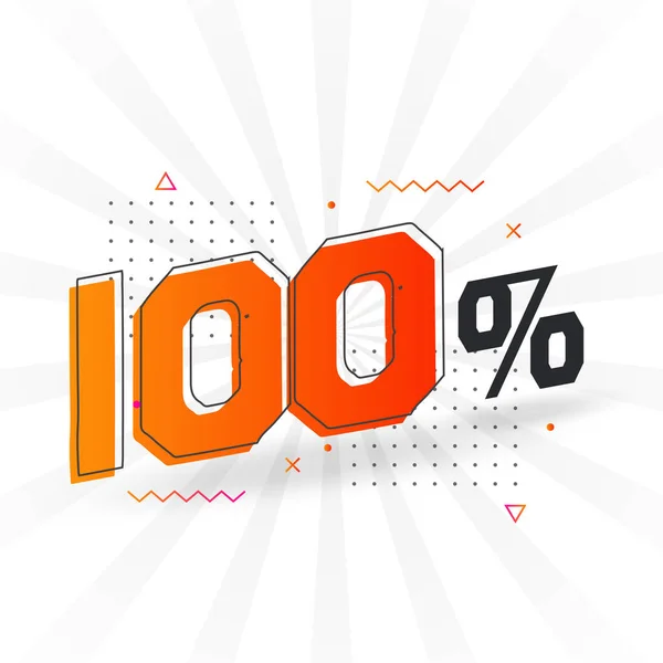 Promotion Bannière Marketing Réduction 100 Conception Promotionnelle Des Ventes 100 — Image vectorielle