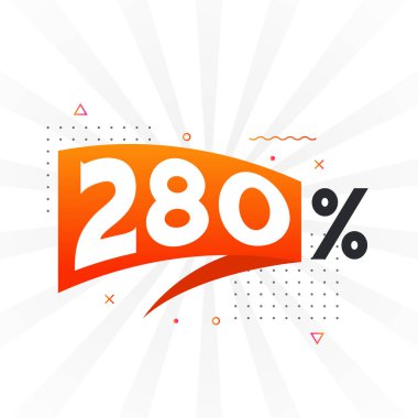 % 280 indirimli reklam pankartları. Yüzde 280 satış promosyon tasarımı.