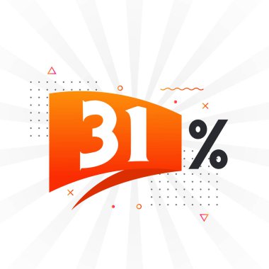 % 31 indirimli reklam pankartları. Yüzde 31 satış promosyon tasarımı.