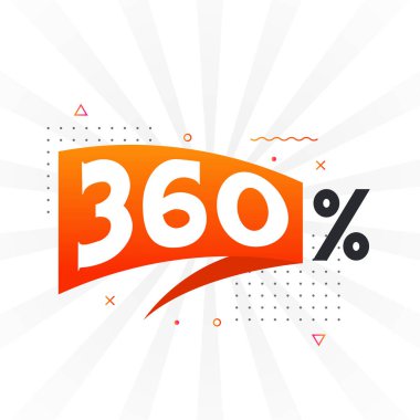 % 360 indirimli reklam pankartları. Yüzde 360 satış promosyon tasarımı.