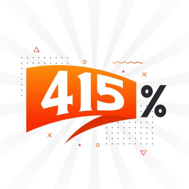 % 415 indirimli reklam pankartları. Yüzde 415 satış promosyon tasarımı.