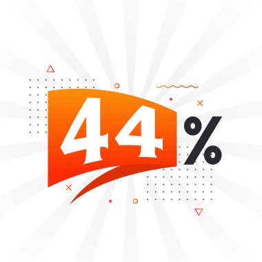 % 44 indirimli reklam pankartları. Yüzde 44 satış promosyon tasarımı.