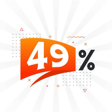 % 49 indirimli reklam pankartları. Yüzde 49 satış promosyon tasarımı.