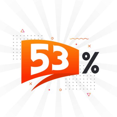 % 53 indirimli reklam pankartları. Yüzde 53 satış promosyon tasarımı.