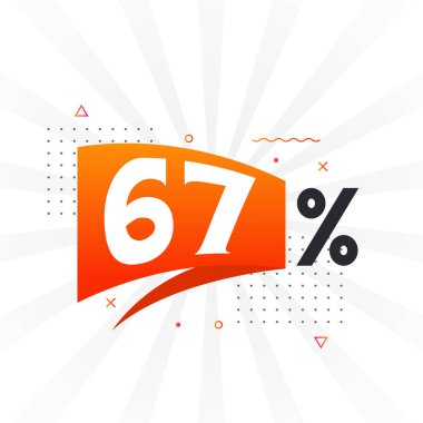 % 67 indirimli reklam pankartları. Yüzde 67 satış promosyon tasarımı.