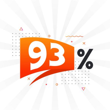 % 93 indirimli reklam pankartları. Yüzde 93 satış promosyon tasarımı.