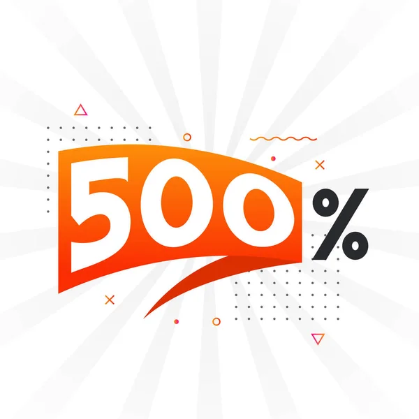 500 Просування Банерів Знижкою Маркетинг 500 Відсотків Продажів Рекламного Дизайну — стоковий вектор