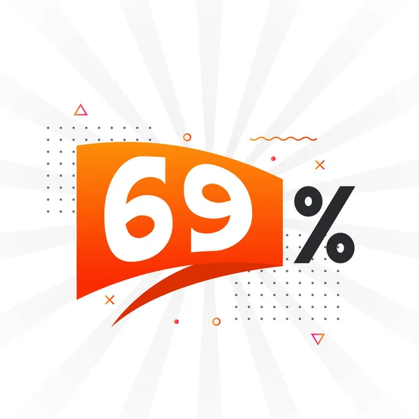 Discount Marketing Banner Promotion Percent Sales Promotional Design — Stock Vector