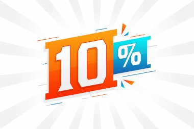 % 10 indirimli reklam pankartları. Yüzde 10 satış promosyon tasarımı.