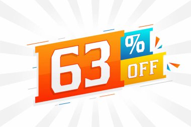 3D özel tanıtım kampanyası tasarımında% 63 indirim. 3D indirimli satış ve pazarlama teklifinin% 63 'ü.