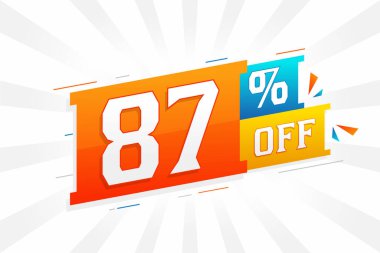 3D özel tanıtım kampanyası tasarımında% 87 indirim. 3D indirimli satış ve pazarlama teklifinin% 87 'si.