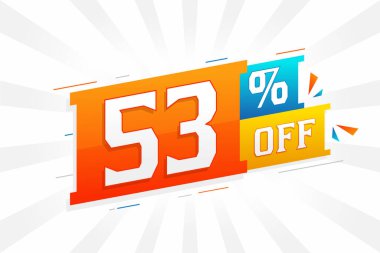 3 boyutlu özel tanıtım kampanyası tasarımında% 53 indirim. 3D indirimli satış ve pazarlama teklifinin% 53 'ü.