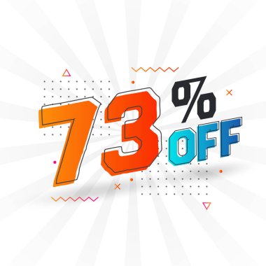 % 73 indirimli 3 boyutlu tanıtım kampanyası tasarımı. 3D indirimli satış ve pazarlama teklifinin% 73 'ü.