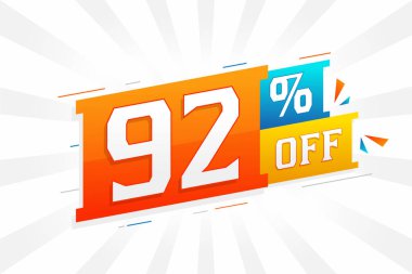 % 92 indirimli 3 boyutlu özel tanıtım kampanyası tasarımı. 3D indirimli satış ve pazarlama teklifinin% 92 'si.